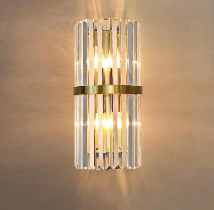 Arandela Cristal Dourada